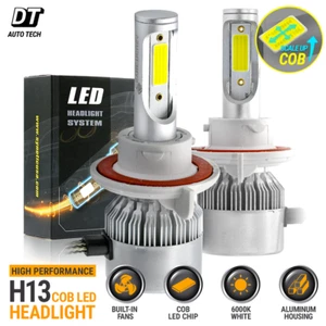 Syneticusa H13 9008 LED 6000K White Headlight Bulb Kit High/Low Beam Light - Picture 1 of 11