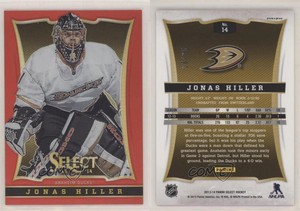 2013-14 Panini Select Black Friday Red Prizm /35 Jonas Hiller #14