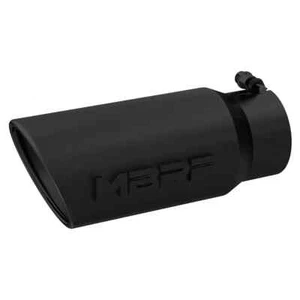 MBRP T5051BLK Acero Inoxidable Negro Ángulo Redondo 4 pulgadas Punta de Escape Universal - Imagen 1 de 2