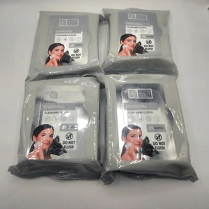 Menge 4 Global Beauty Care anthrazit Reinigungstücher Tücher 25 Tücher pro Packung  - Bild 1 von 4