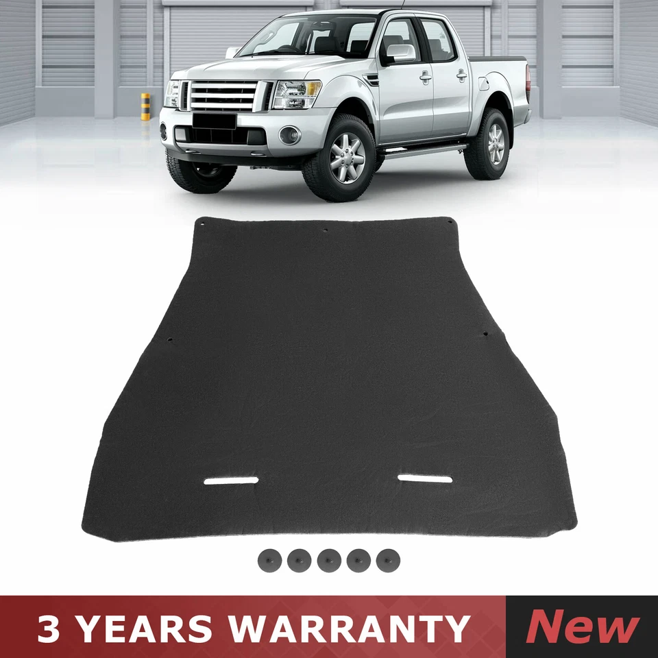 NOVO Para Ford Ranger 2006-2012 Capô Almofada Isolante 1/2" Com Clipes Preto - Imagem 1 de 4