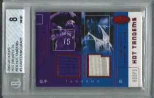 2002-03 Vince Carter Tracy McGrady Hoops Hot Prospects RED HOT TANDEMS #7/10 JSY - Picture 1 of 2