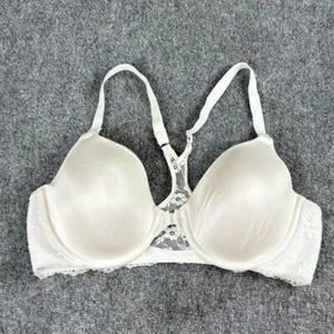 Maidenform Bra Womens 38C Lace White One Fab Fit Underwire T shirt Razorback - Picture 1 of 11