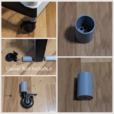 VSKL Home Depot HDX 5-Tier Plastic Shelve Compatible Wheel 3/8 Caster Stem Adapter