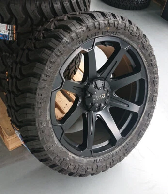 RID R05 10x22 5x139,7 Felgen + Reifen Black Bear MT 33x12,5x22 für Dodge RAM - Bild 1 von 2