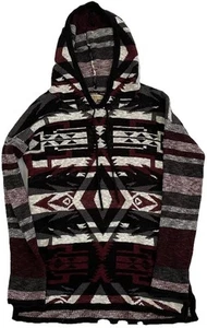 Southwest Sweater Hoodie Women L Yellowstone Aztec Cowboy Rancher Hippie Western - Picture 1 of 17