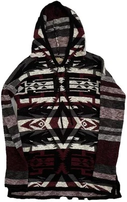 Southwest Sweater Hoodie Women L Yellowstone Aztec Cowboy Rancher Hippie Western - Image 1 of 4
