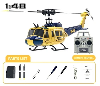 RC ERA C032 Bell Huey UH-1 Gyro 6CH Brushless Heli  3D, Rückenflug tauglich - Bild 1 von 3