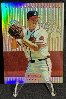 1995 Bowman's Best Red Greg Maddux #15 переливающаяся карточка Parallel HOF Atlanta Braves - Изображение 1 из 3