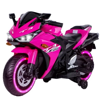 Kids Motorcycle 12 V Motorcycle For Kids 3-8 Years Boys Girls w/Lighting Wheels - Image 1 of 4
