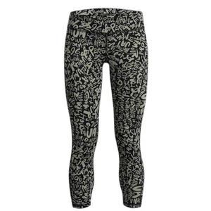 UNDER ARMOUR Girl's Motion Black & Khaki Printed Crop Tights size Small NEW - Picture 1 of 6