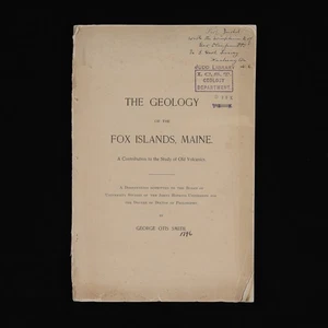 1896 Fox Islands Maine Geology SIGNED Incl Map - Picture 1 of 14