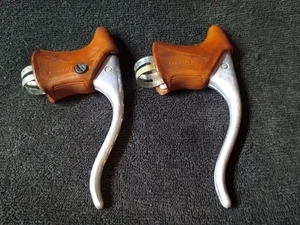 Vintage Shimano BL-Z306 Brake Levers Set Gum Hoods Drillium Non Aero - Picture 1 of 9