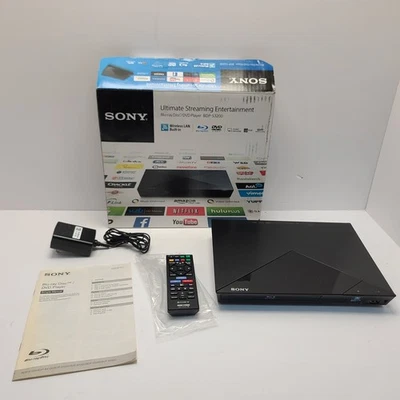 Sony BDP-S3200 Bluray DVD Player w/ Remote HDMIPower Cable Bundle Tested - Image 1 of 4