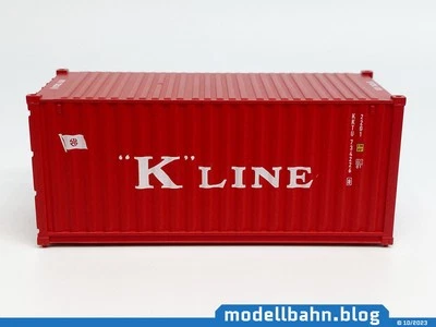 Roter 20ft Container "K"-Line in 1:87 (H0) - Bild 1 von 4