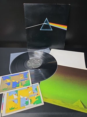 Pink Floyd Dark Side Of The Moon Lp Vinyl 1975 Press 2 Stickers/2 Posters VG++ - Image 1 of 4