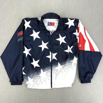 1996 Champion Men’s Jacket XL Dream Team USA Basketball Olympic Vintage 90’s - Image 1 of 4