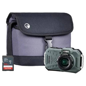Pentax WG-1000 16MP 4x Zoom Tough Compact Camera - Olive - Camera + Sandisk 6... - Picture 1 of 1
