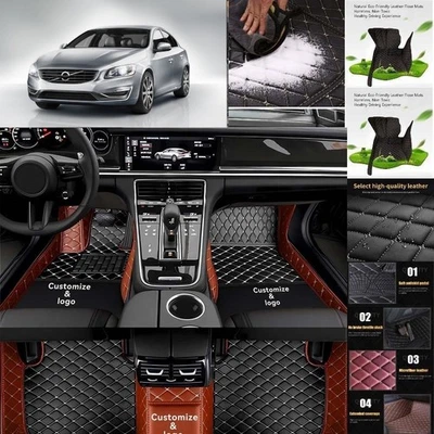 For Volvo S60 Car Floor Mats PU Leather Auto Pads Interior Accessories - Изображение 1 из 4