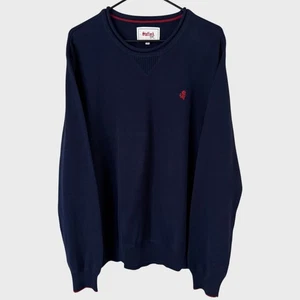 Stafford Prep Long-Sleeve Crewneck Sweater Blue Men's Large 100% Cotton Knit - Picture 1 of 11