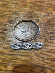 Lotto 2 bracciali 1 collana gioielli Monet firmati vintage - Foto 1 di 14