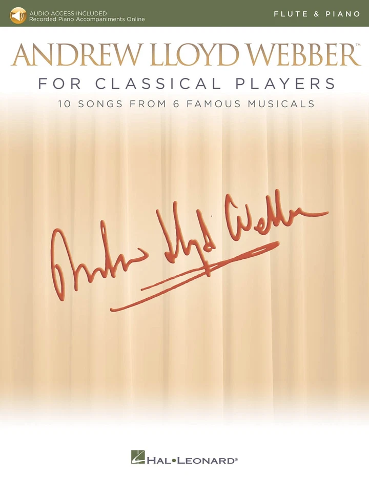 Andrew Lloyd Webber for Classical Players Flute & Piano Sheet Music Book & Audio - Image 1 of 1