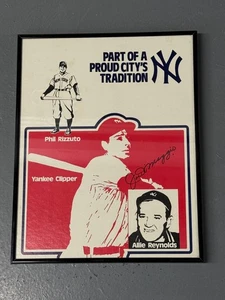 Joe Dimaggio Signed NY Yankees 11x14 Stand Up Store Display Framed Phil Rizzuto - Picture 1 of 9