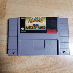 Super Mario All-Stars + Super Mario World SNES Super Nintendo Ent System Tested