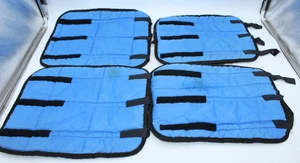 Set of 4 Horse Size Royal Blue Shipping Boots Fleece Lined Straps Front &  Back - Picture 1 of 8