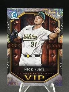 2025 Bowman Chrome Mega Nick Kurtz VIP Mojo Refractor #VIP-2 Athletics - Picture 1 of 2
