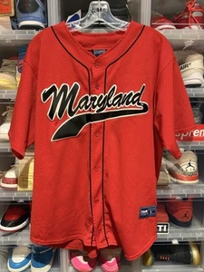 Vintage University Of MARYLAND TERRAPINS Baseball Champs Sports Jersey Y2K Sz L - Picture 1 of 5