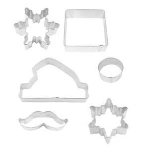 Set of 6 Cookie Cutter Biscuit Christmas Santa Centrepiece Baking Mold - Picture 1 of 9