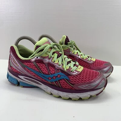 Sapato de corrida Saucony feminino Progrid Ride 5 treinamento tamanho 6 rosa verde água 10156-4 - Imagem 1 de 4