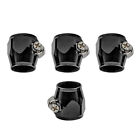 4pcs Black AN8 Hex Pipe Hose Finisher Clamp Flare Fitting End Cover New
