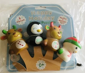 Juego de marionetas de dedo Happy Holiday - 4 piezas - tiempo de juego y diversión a la hora del baño - Imagen 1 de 6