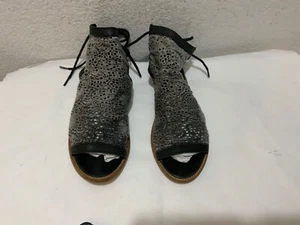 MUSSE & CLOUD EYELET Lace LEATHER SANDALS 39 Made in SPAIN - Picture 1 of 11