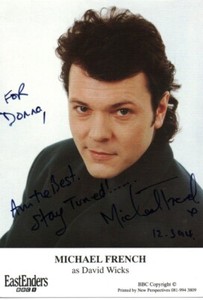 Michael French as David Wicks in Eastenders Signed 6x4 Promo Autographed