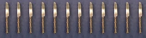 SET OF TWELVE - Oneida Stainless COPPER BAMBOO Dinner Knives * - Picture 1 of 2