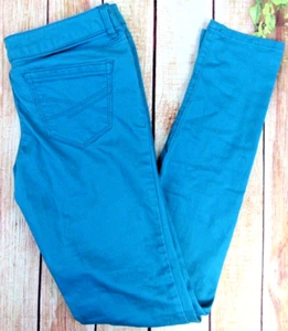 Pantalones de mezclilla para mujer Aeropostale Ashley ultra ajustados verde azulado talla 1/2 elásticos regulares - Imagen 1 de 6