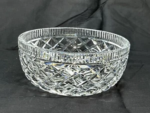 Waterford Irish Crystal 8” servizio rotondo modello diamante firmato alto 3 1/2” - Foto 1 di 10