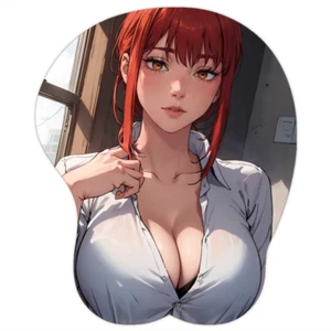 Makima Chainsaw Man Mousepad Boobs 3D Ergonomic Wrist Rest - Picture 1 of 1