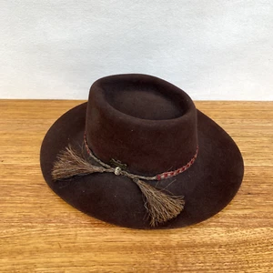 ☘️ Driza-Bone Pure Rabbit Fur Felt Leather Australian Outback Cowboy Hat Size 57 - Bild 1 von 9