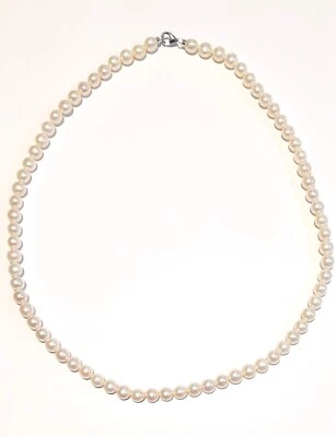 Collana Donna MIKIKO MFC450O4FCBI055 In Perle Con Chiusura Oro Bianco - Immagine 1 di 2