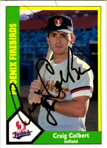 1990 CMC Minor League #16 Craig Colbert (RC) Phoenix Firebirds Signed - Picture 1 of 2