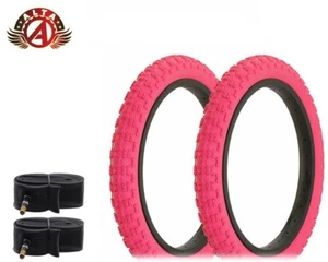 2 ALTA PERFORMANCE BICYCLE WIRE BEAD 16 x 2.125 PINK COMP III BMX TREAD W/TUBES. - Picture 1 of 1
