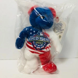 WORLD SERIES 2001 Commemorative 8 in Beanie Bear Plush SPIRIT Red White Blue NEW - Picture 1 of 10