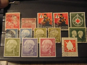 Breifmarken Deutsche Post u Deutsche Bundespost 1949 - 1954 PF u GS - Bild 1 von 1