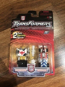 2001 Transformers 2 Pack Figurines IRONHIDE AND MIRAGE Hasbro NEW VINTAGE - Picture 1 of 3