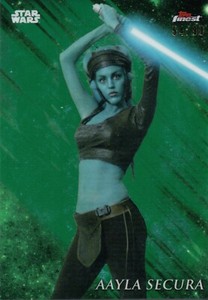 2018 Star Wars Finest, Aayla Secura  #2 Green Base Card Parallel #54/99