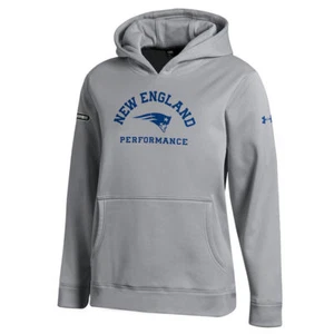 NEW ENGLAND PATRIOTS NFL UNDER ARMOUR YOUTH COMBINE AUTHENTIC HOODIE LARGE - Picture 1 of 8